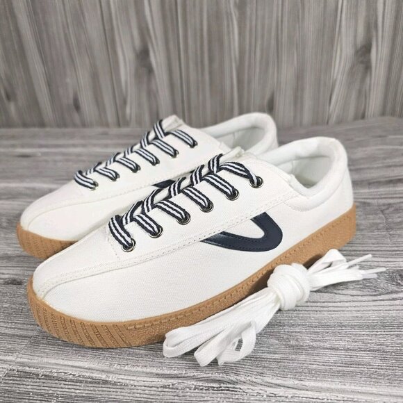 TRETORN Nyliteplus Canvas Sneakers Lace-up Casual Tennis Shoes - Women's Size 7 - Picture 1 of 16